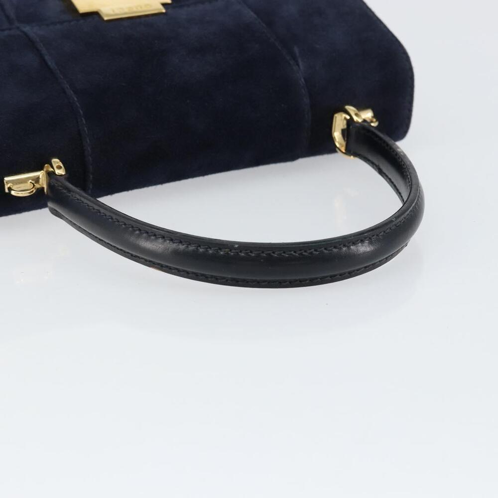 GUCCI Hand Bag Suede Navy Gold 000 2026 0306 Auth 154476 - Picture 7 of 16